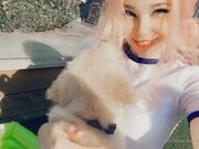 Belle Delphine - Belle With Her Dog-edited