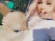Belle Delphine - Belle With Her Dog-edited