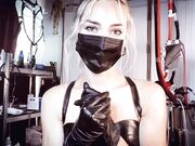 Mistress Euryale - French - Black Latex Glove Fetish JOI