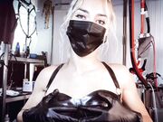 Mistress Euryale - French - Black Latex Glove Fetish JOI