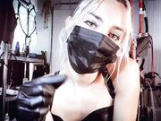 Mistress Euryale - French - Black Latex Glove Fetish JOI