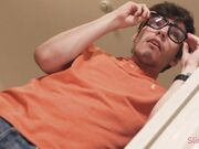 Melissa Young - Nerdy boy nails busty GF on couch