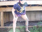 Kosplay Keri - Batgirl takes outdoor pee 