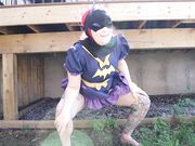 Kosplay Keri - Batgirl takes outdoor pee 