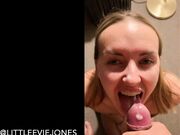Evie Jones - HD Facial Swallow Compilation