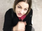 EvelinStone - Public Sloppy Car Horny Blowjob