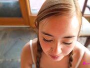 BrandiBraids - Hot And Steamy Vacation Sex In Cabin Sun-Room; Oral Creampie