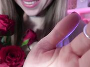 ASMR Peaches sexy red dress