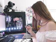 Kate Kuray - Spying On Kate White Jerking Off