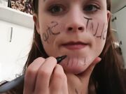 NaughtyNini - Deepthroating Dildo And De-Grading