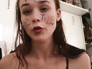 NaughtyNini - Deepthroating Dildo And De-Grading