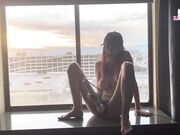 KatSaysMeow - Masturbating In Front Of Hotel Window