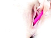 Petite girl fucks herself with dildo till she cums