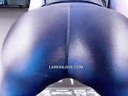 Larkin Love gooning at the gym for your personal trainer