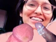 Katherine Riveros Caballero profesinal tragando semen