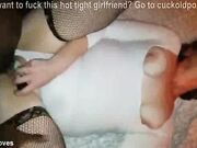 Sexy wife in lingerie gets fucked by BBC while sucking hubby