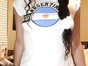 Hot teens strips naked on periscope