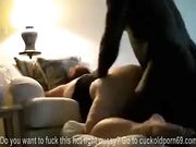 Two black men fuck white wife while cuck hubby films