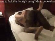 Sexy blonde wife is tired of her husbands tiny cock