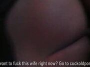 Lewd sexwife gets fucked in front of her cuckold husband