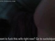 Lewd sexwife gets fucked in front of her cuckold husband