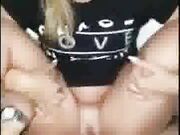 Petite Blonde Wife Taking BBC Creampie