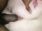 Cuckold White lady creaming while sucking Black Cock
