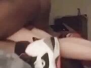 Big Black and White Cocks Fuck Petite Small Tits Wife