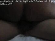 Fucking my wife doggystyle while she creams on my dick