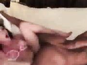 Amateur Granny rides long big black dick in Mature Sex Video