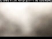 Sexy wife in pigtails sucking bbc