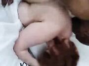Big Black and White Cocks Fuck Petite Small Tits Wife