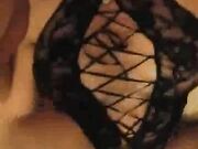 White Slut in Fishnets Loves Being a Black Man's Pet BBC