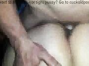 Interracial threesome with one screaming slut and two BBCs
