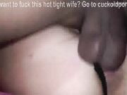 Amateur slut wife enjoying a huge black cock