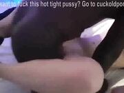 Little White Slut and Big Black Man Have Rough Sex