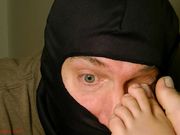 Kitty Toe in Eye 1 - At My Neighbors Feet