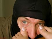 Kitty Toe in Eye 1 - At My Neighbors Feet