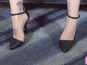 Play Peekaboo with Humiliatrix Princess Missy's Toes in Her Sheer Toeless Pantyhose