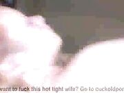 Brunette BBW taking thick BBC ballsdeep and sucking hubby