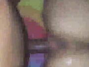 Black guy buttfucking my wife in her purple panties