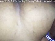 creamy pussy slut wife dirty talks while stuffing her pussy