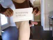 ROBERT R MILGATE IN WHITE CROTCHLESS PANTYHOSE AND HIGH HEELS