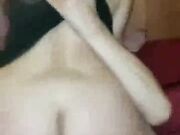 Wife has big orgasm with black bull while husband watches