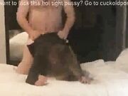 Fucking my wife doggystyle while she creams on my dick