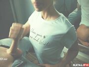 Natali Fiction - Handjob and Big Cumshot in Mouth