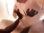 Hubby Giving His Wife's Pussy a Good Beating