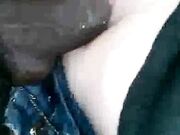 Cuckold White lady creaming while sucking Black Cock