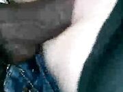 Cuckold White lady creaming while sucking Black Cock