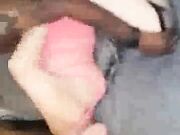 Housewife lets big black cock fuck her then swallows